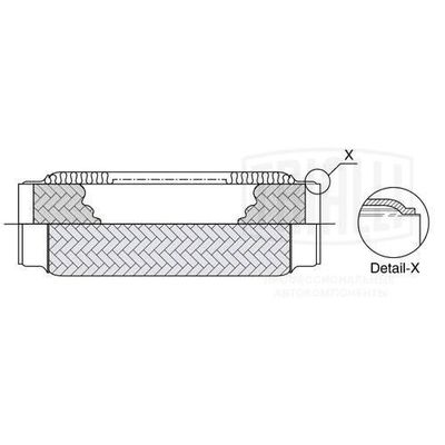 Гофра глушителя TRIALLI FT60250