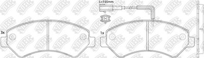 Колодки тормозные передние NIBK PN0516W