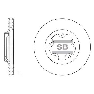 Диск тормозной передний вентилируемый SANGSIN SD1029