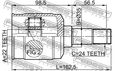 ШРУС внутренний левый FEBEST 0511323FLH