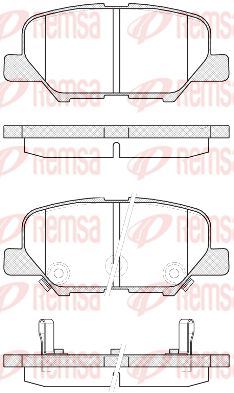 Колодки тормозные задние REMSA 153602