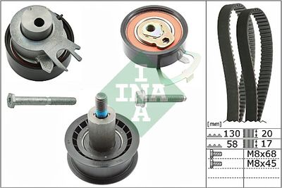 Комплект ремня ГРМ INA 530053810