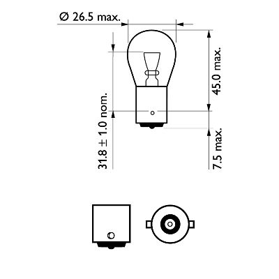 Лампа PHILIPS 12498VPB2