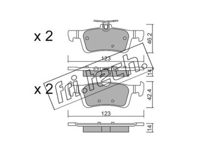 Комплект колодок для дискового тормоза TRUSTING 10021