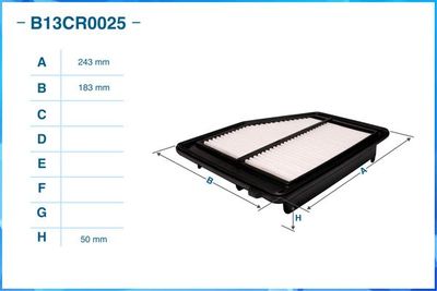 Фильтр воздушный CWORKS B13CR0025