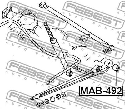 Сайлентблок заднего продольного рычага FEBEST MAB492