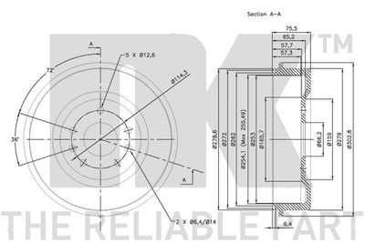 Барабан тормозной NK 251213