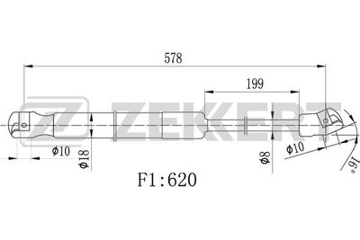 Амортизатор багажника Zekkert GF2483