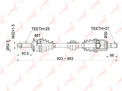 Привод передний правый TRIALLI AR0811