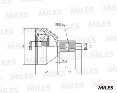 ШРУС наружный Miles GA20020