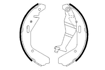 Колодки тормозные барабанные BOSCH 0986487707