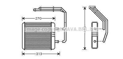 Радиатор отопителя AVA IV6052