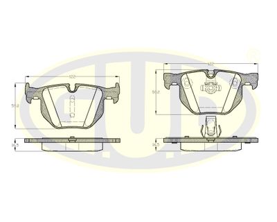 Колодки тормозные дисковые передние GUD GBP038160