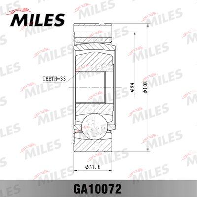 ШРУС внутренний Miles GA10072