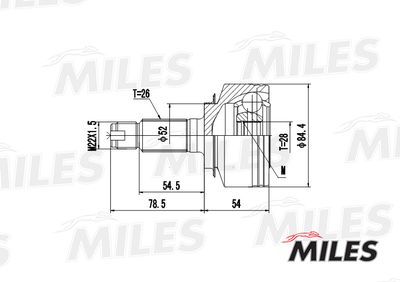 ШРУС наружный Miles GA20157
