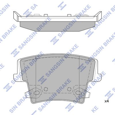 Колодки тормозные дисковые SANGSIN SP1508