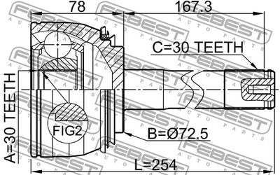ШРУС наружный FEBEST 0110074