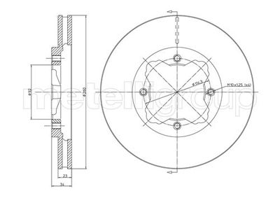 Диск тормозной METELLI 230360