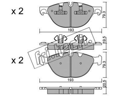 Комплект колодок для дискового тормоза TRUSTING 8390