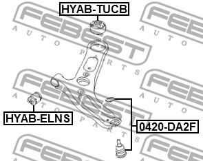 Сайлентблок нижнего переднего рычага Hyundai/Kia 545512R000