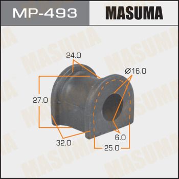 Втулка стабилизатора заднего центральная Masuma MP493