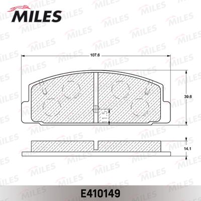 Колодки тормозные задние Miles E410149