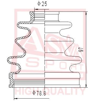 Пыльник ШРУС комплект ASVA ASBT90