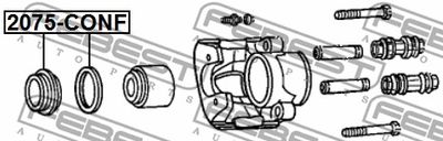 Ремкомплект суппорта тормозного FEBEST 2075CONF