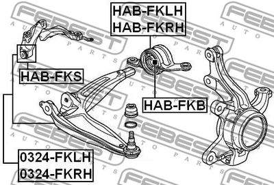 Рычаг подвески FEBEST 0324FKRH