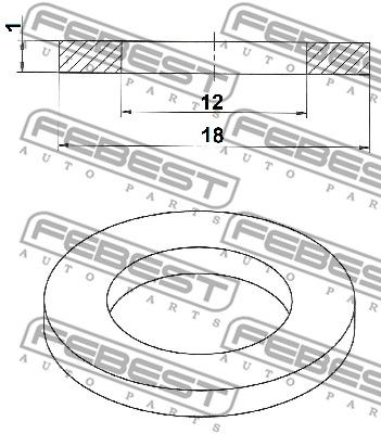 Кольцо уплотнительное FEBEST 88430121810C