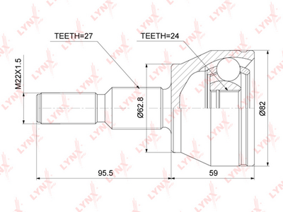 ШРУС наружный LYNXauto CO3873