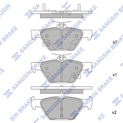 Колодки тормозные дисковые SANGSIN SP1879