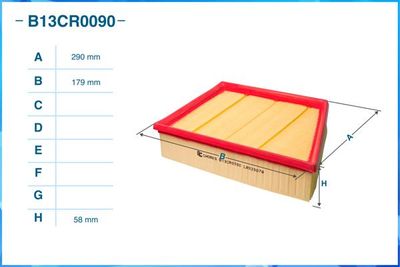 Фильтр воздушный CWORKS B13CR0090