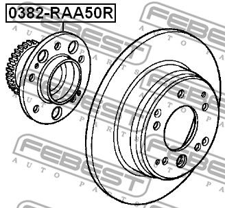 Ступица задняя FEBEST 0382RAA50R