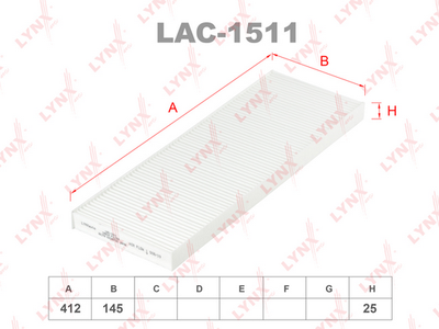 Фильтр салона LYNXauto LAC1511
