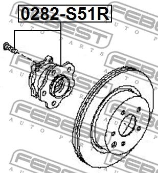 Ступица задняя FEBEST 0282S51R