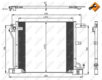 Радиатор кондиционера NRF 350040