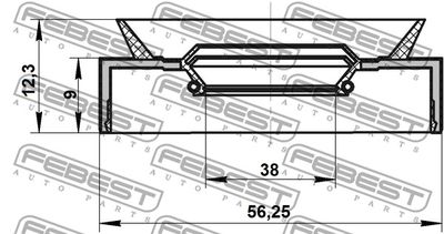 Сальник привода FEBEST 95PAY40560912C