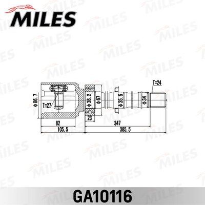 ШРУС внутренний Miles GA10116