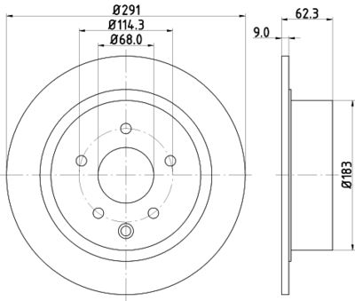 Диск тормозной задний Nisshinbo ND2034K