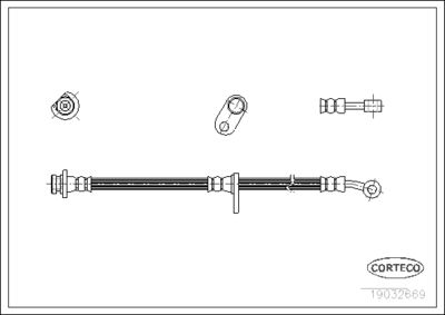 Шланг тормозной CORTECO 19032669
