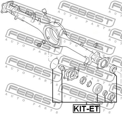 Подшипник задней полуоси комплект FEBEST KITET
