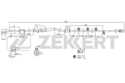 Датчик АБС передний левый Zekkert SE6079