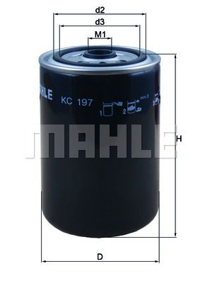 Фильтр топливный MAHLE KC197