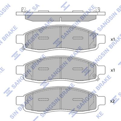 Колодки тормозные дисковые SANGSIN SP1455