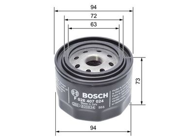 Фильтр масляный BOSCH F026407024