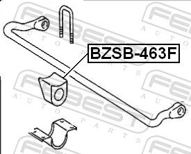 Втулка опоры стабилизатора подвески Mercedes Benz A4633230485