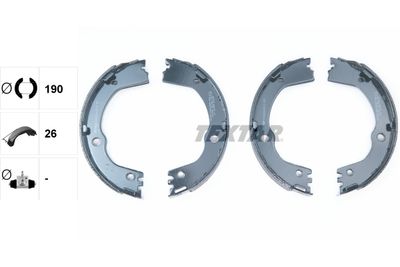 Колодки тормозные задние барабанные TEXTAR 91082500