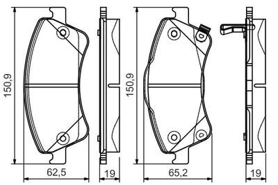 Колодки тормозные дисковые передние BOSCH 0986495106