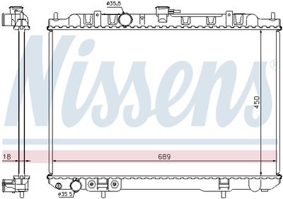 Радиатор системы охлаждения NISSENS 68704
